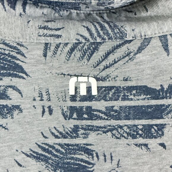 Travis Mathew Blue Palm Tree Print Golf Polo Men's Size XXXL Corona Premier Logo - Picture 5 of 8